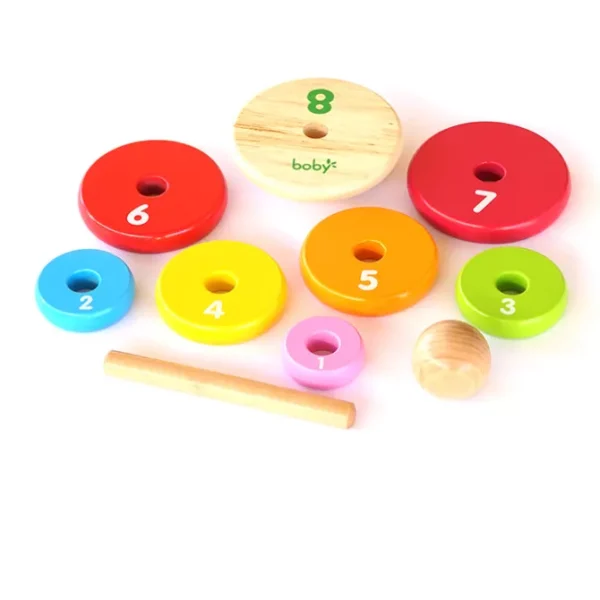 Wooden Rainbow Stacker- Fine motor skills toys