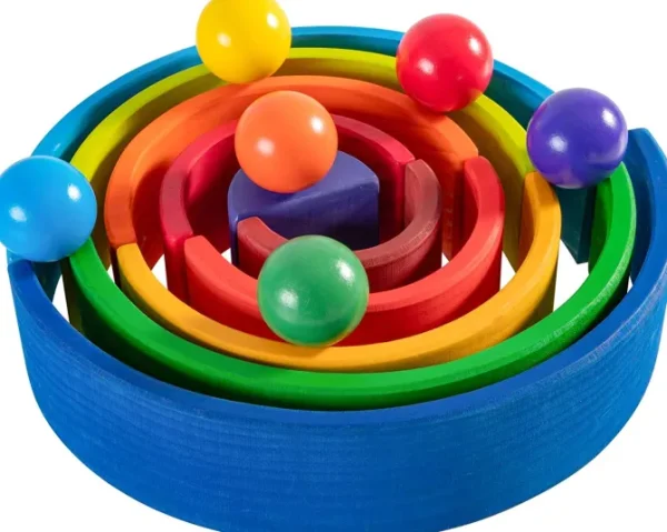 Wooden Rainbow Toys Set - Open endend play collection