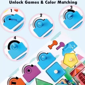 Wooden Shape Lock Latch Busy Board-Sensory toys