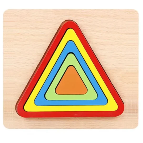 Wooden Shape Puzzles set of 3 - Best Wooden Open Ended Toys