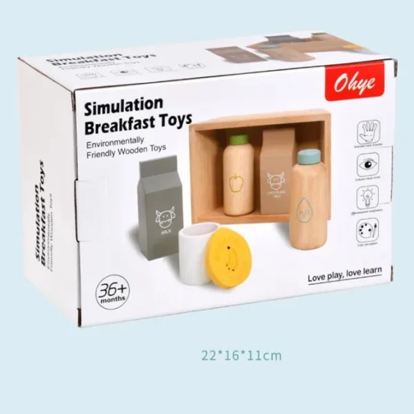 Wooden Simulation Breakfast Toys - Open ended wooden toys