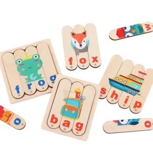 Wooden Spelling Picture Puzzle - Best alphabet learning toys