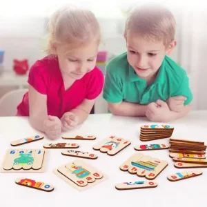 Wooden Spelling Picture Puzzle - Best alphabet learning toys