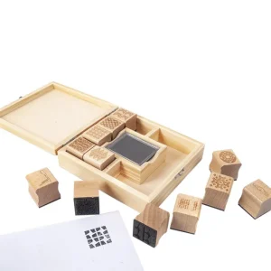 Wooden Stamp Set- Fine motor skills toys