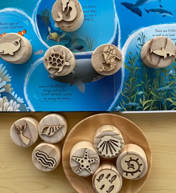 Wooden Stamps Ocean Explore - Open Ended Toys