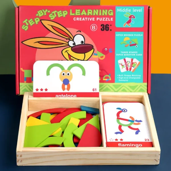 Wooden Step By Step Learning Creative Puzzle - Mathematics Educational Toys