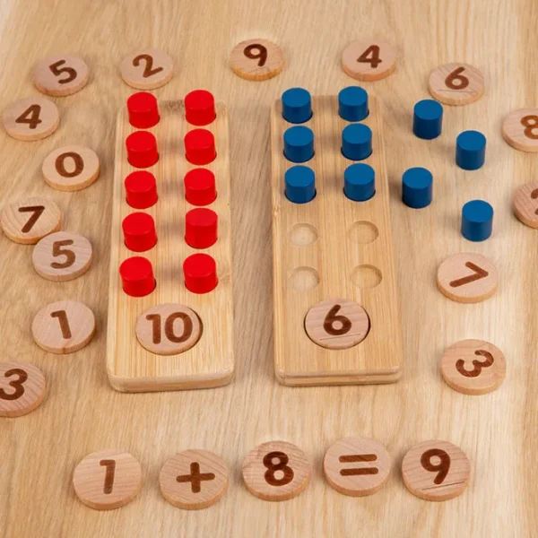 Wooden Ten Frame Unit Plus - Best Wooden Mathematical Toys