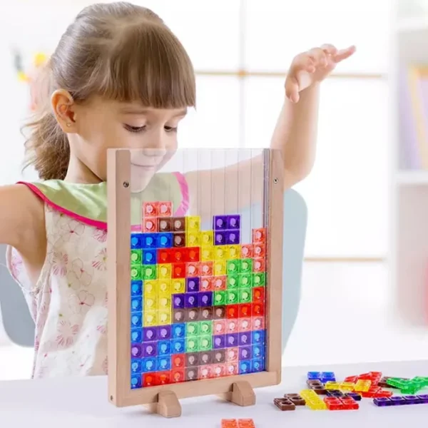 Wooden Tetris Game-Mathematics toys