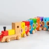 Wooden Thread String Number Train -Fine motor skills toys