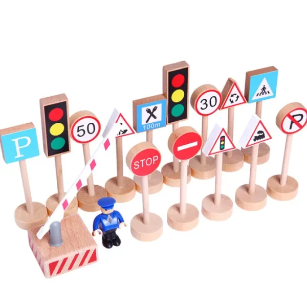 Wooden Traffic Safety Signs - Open ended wooden toys