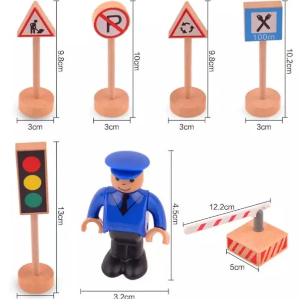 Wooden Traffic Safety Signs - Open ended wooden toys