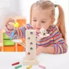 Wooden Tree and Catch Worms Game-Fine motor skills toys