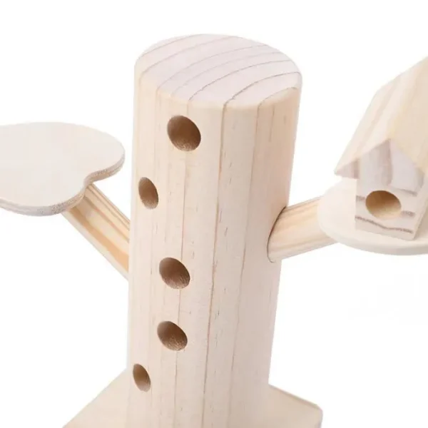 Wooden Tree and Catch Worms Game-Fine motor skills toys