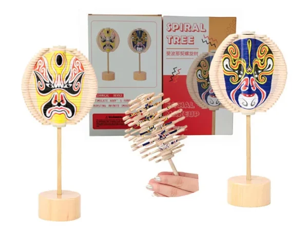 Wooden Tree Spinner - Chinese Cultural Face Sensory toys