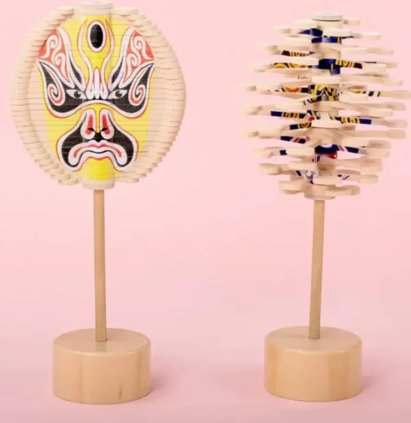 Wooden Tree Spinner - Chinese Cultural Face Sensory toys