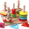 Wooden Twist Peg Puzzle - Fine motor skills toys