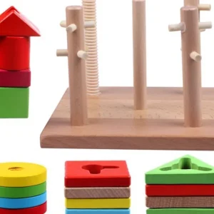 Wooden Twist Peg Puzzle - Fine motor skills toys