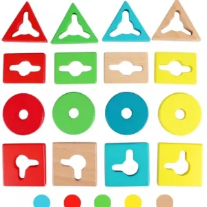 Wooden Twist Peg Puzzle - Fine motor skills toys