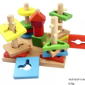 Wooden Twist Peg Puzzle - Fine motor skills toys