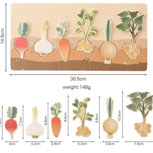 Wooden Vegetable puzzle - The best Montessori Toys