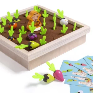 Wooden Vegetables Memory Game Colourful Radish Toy