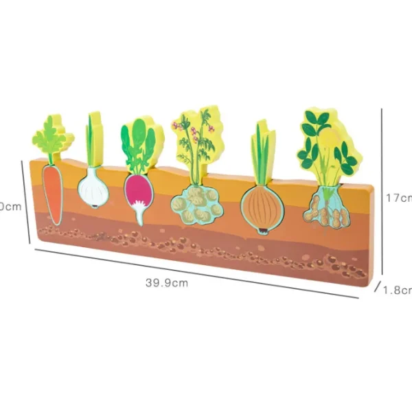 Wooden Vegetables Puzzle - Best Montessori Educational Toys