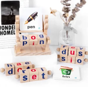 Wooden Word Cognitive Pairing - Best Open Ended Learning Toy