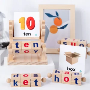 Wooden Word Cognitive Pairing - Best Open Ended Learning Toy