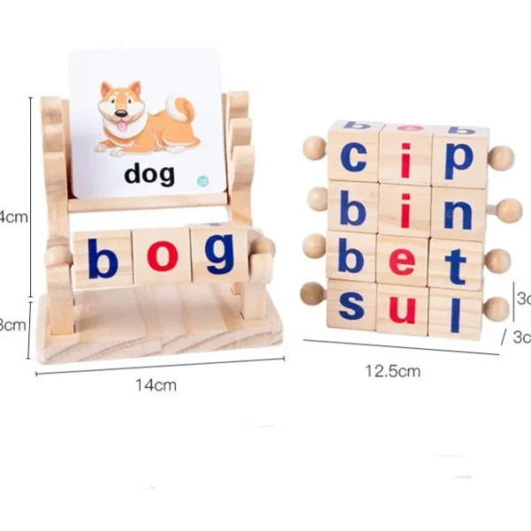 Wooden Word Cognitive Pairing - Best Open Ended Learning Toy