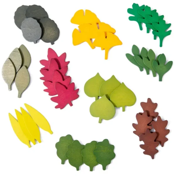 Woodland Leaves 40 pieces-Open ended wooden toys